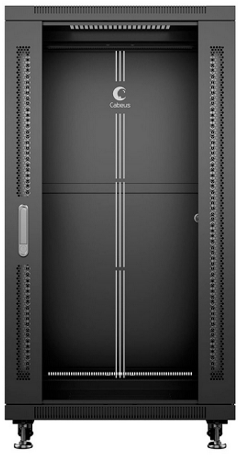 Шкаф напольный 19", 18U Cabeus SH-05C-18U60/60-BK