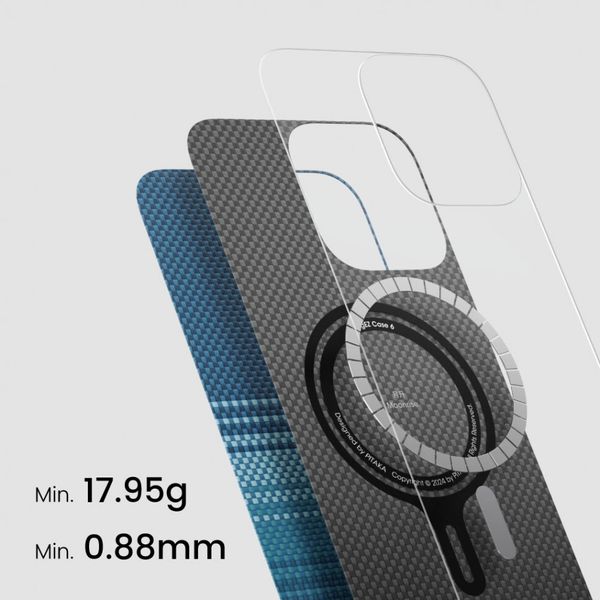 Чехол Pitaka Tactile Woven для iPhone 16, Восход луны| Moonrise