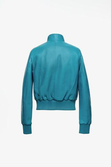 ZARA X JOHN GALLIANO КУРТА-БОМБЕР, СВЕТЛО-ГОЛУБОЙ