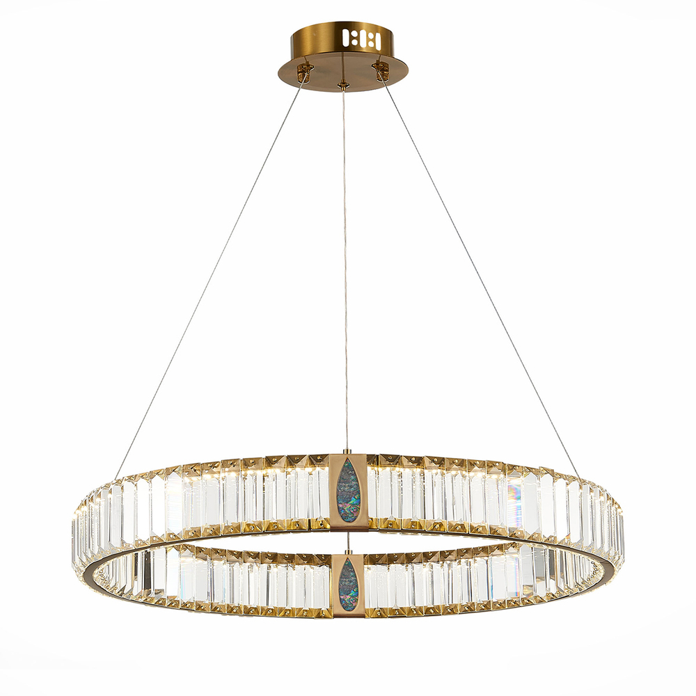 Люстра D8016P/R/D600 gold/clear
