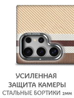 Дизайнерский чехол для SAMSUNG GALAXY S24 ULTRA с камерой-подставкой и MagSafe