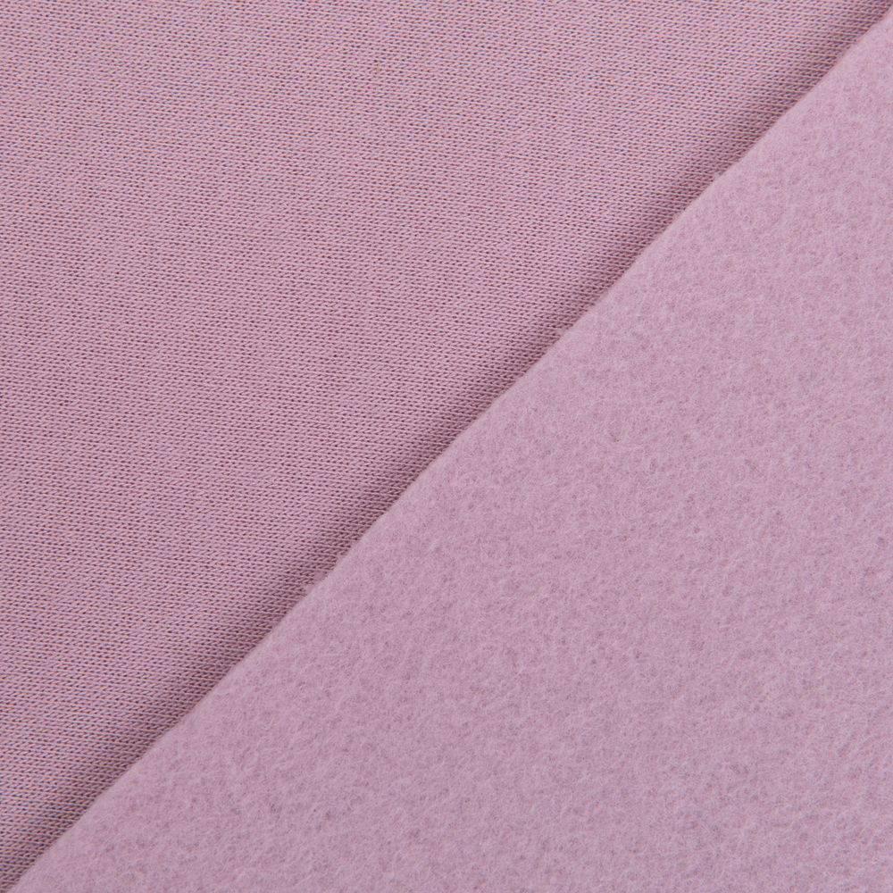 Футер 2-нитка с начесом 275 г/м², 150х180±5 см, гр.розовый/dusty pink, Gamma DBKTN