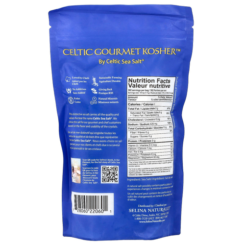 Celtic Sea Salt, Celtic Gourmet Kosher™, добавка, 454 г (1 фунт)