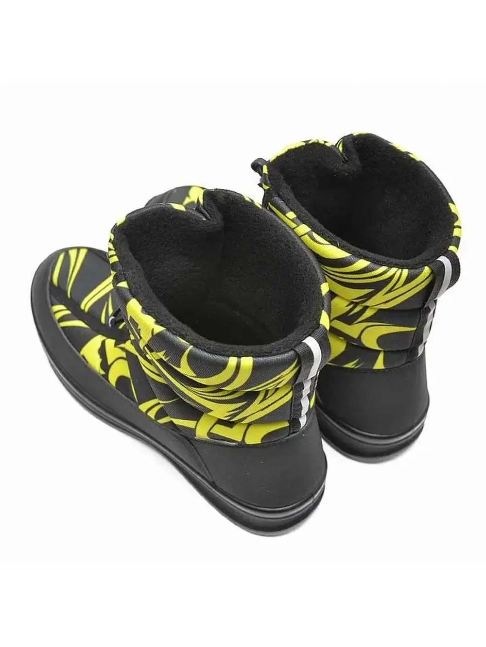 Сапоги женские Nordman Click на шнуровке из резинки с фиксатором, Absraction Black and Yellow