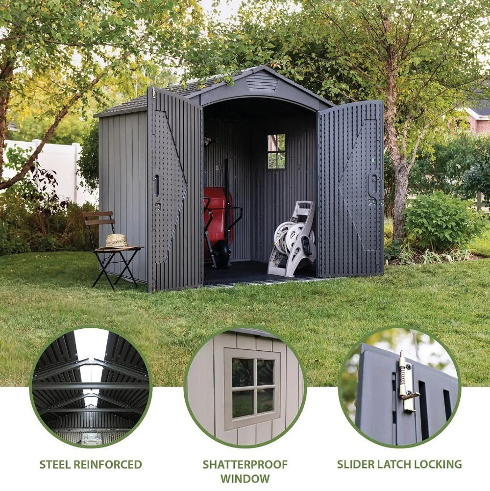Пластиковый хозблок LifeTime WoodLook 7x7