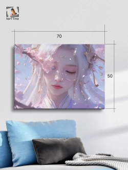 Картина Слияние с сакурой модульная 70x50см 1шт.
