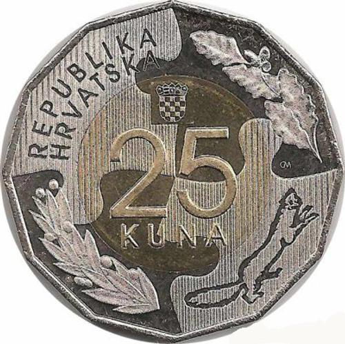 25 кун Хорватия  "25 лет членства в ООН" 2017 год