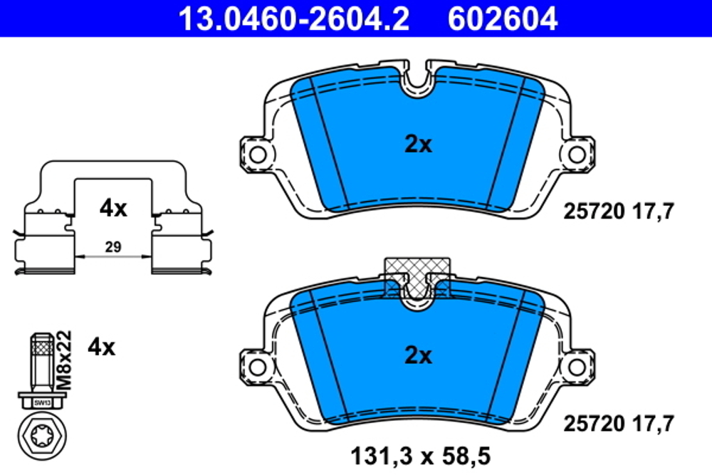 ATE - 13046026042-ATE - Brake Pad Set, disc brake