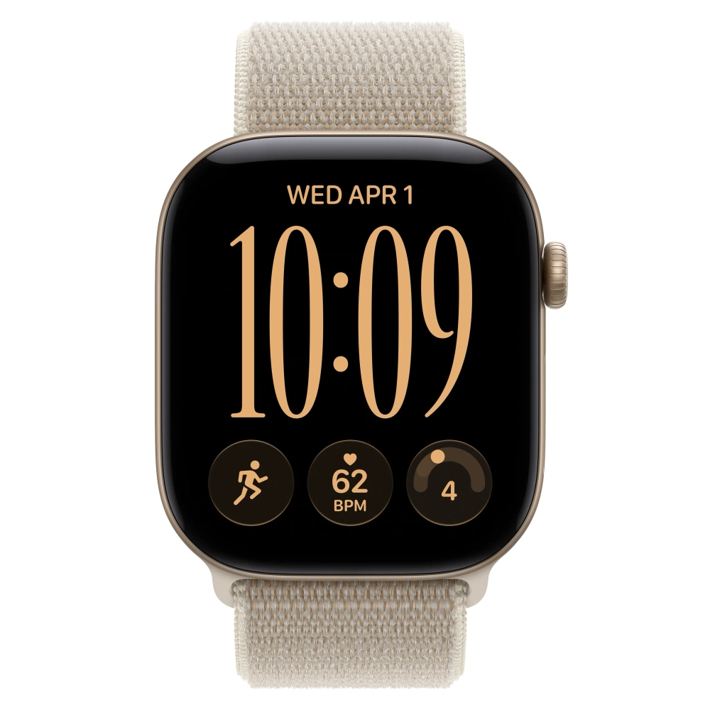 Умные часы Apple Watch Series 12 GPS, 46mm, Light Gold Aluminum Case with Limestone Sport Loop