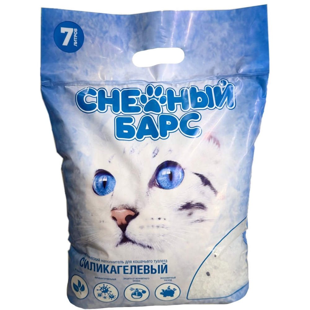 Наполнитель Снежный Барс силикагель для кошек 7 л