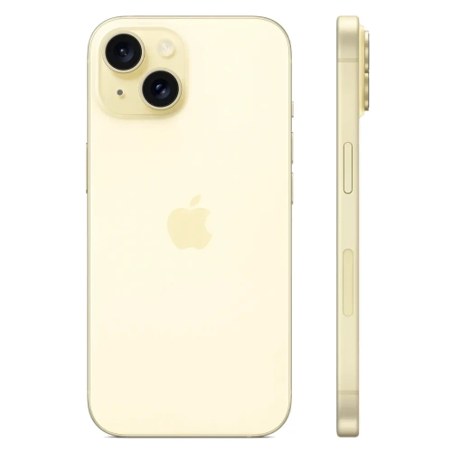 Смартфон Apple iPhone 15 128GB eSIM, Yellow (Желтый)