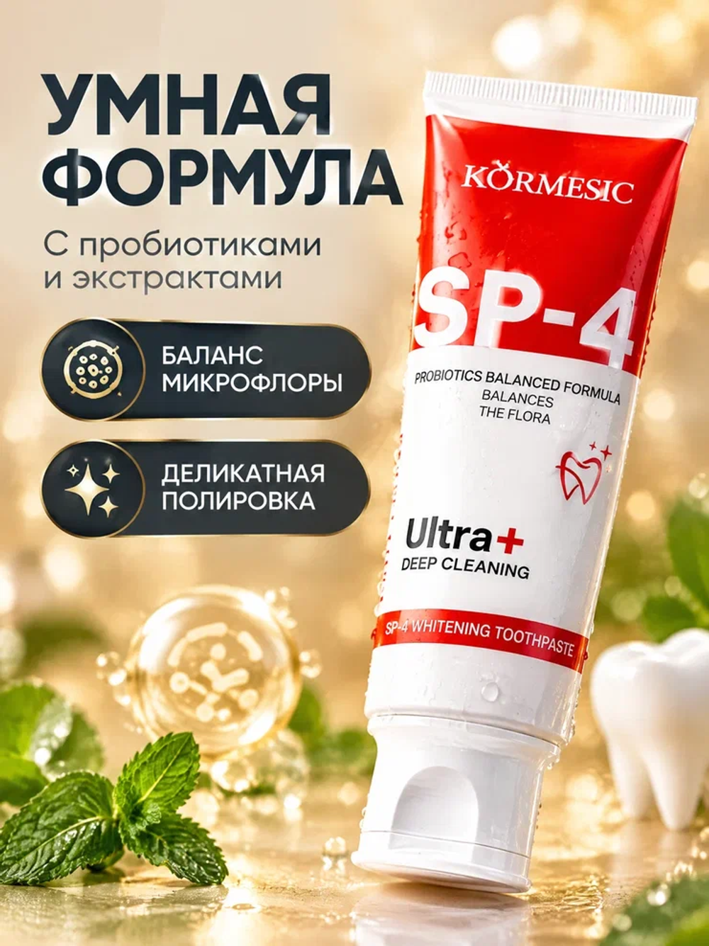 Зубная паста KORMESIC отбеливающая 100 мл