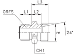 Адаптер AS DL16 ORFS 1 - 22x1.5