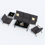 Лаунж зона Ideal Patio ФЕСТА антрацит с трехместным диваном