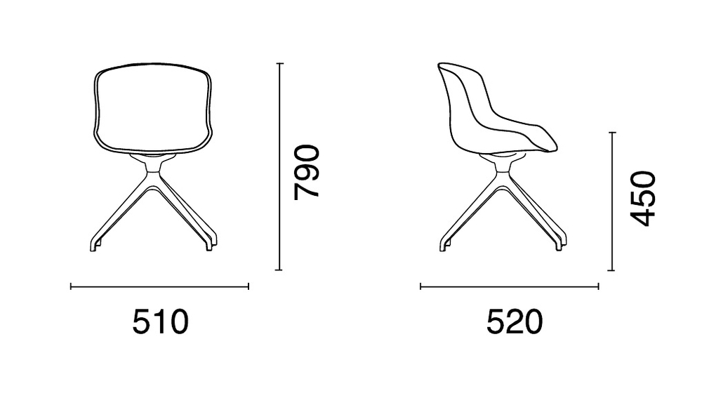 Стул офисный для посетителей Papatya Globe-S Swivel, тортора