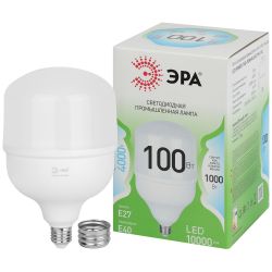 Лампа светодиодная ЭРА GREEN LINE LED POWER T140-100W-840-E27/E40 GL 100Вт колокол яркий белый свет Е27/Е40 | Лампы cветодиодные POWER