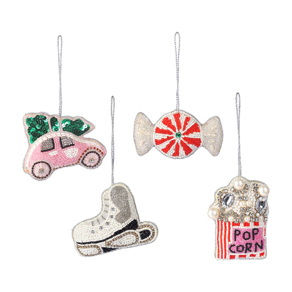 Набор елочных украшений Christmas jewels из коллекции New Year Essential, 4 шт.