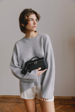 Oversized jumper gray color