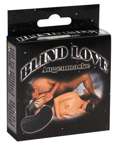 Чёрная маска на глаза на резинке Blind Love (Цвет: черный)