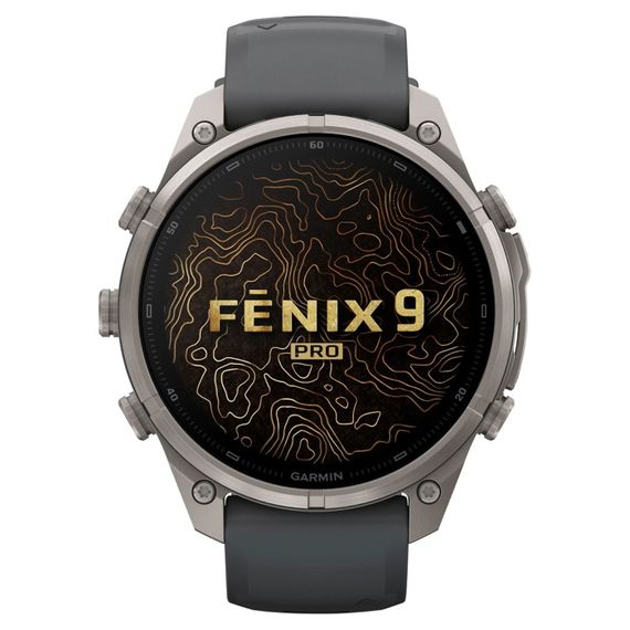Часы Garmin Fenix 9 Pro 47 мм AMOLED Titanium Graphite / Black (010-04336-26)