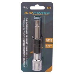 Головки для снятия муфты генератора (головка-бита 1/2''(M10), головка 33зуба) ILOforce IF-674