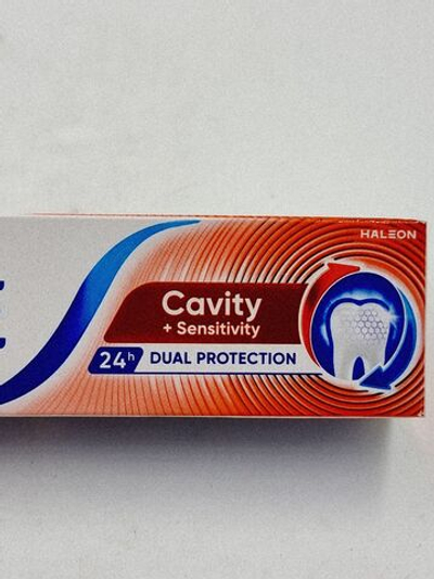 Зубная паста Sensodyne Cavity+Sensitivity для чувствительных зубов с фтором (1450 ppm), 75 мл