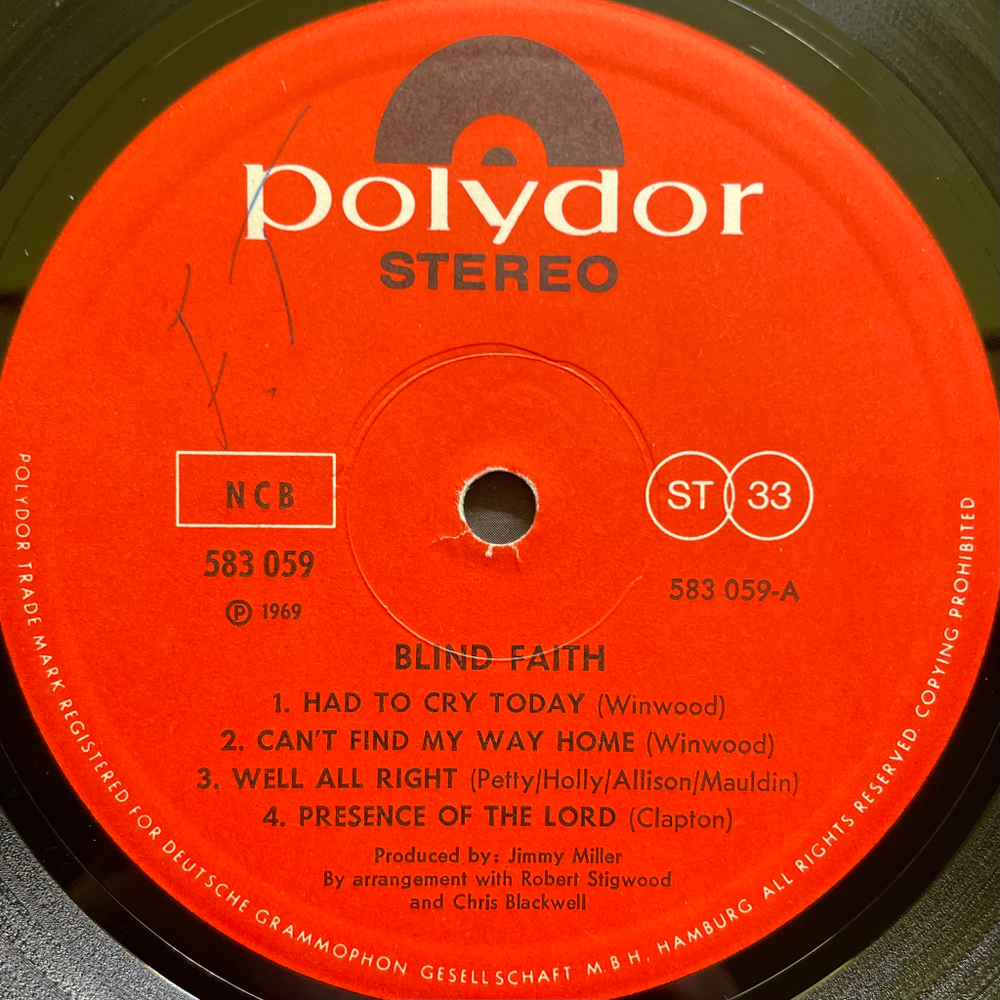 Blind Faith ‎– Blind Faith (Скандинавия)