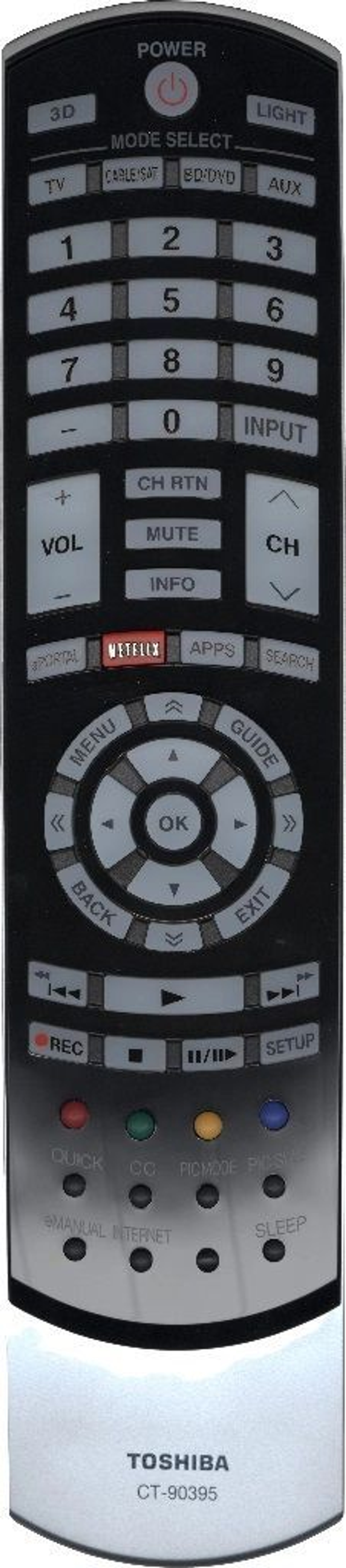 Пульт оригинал для Toshiba CT-90395 3D LCDTV NETFLIX