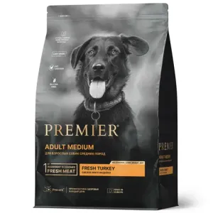 Сухой корм Premier Dog Turkey Adult Medium для собак средних пород из свежего мяса индейки