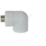 Угольник PP-R комбинированный белый Дн 25х1/2" НР RTP (РосТурПласт) 10801