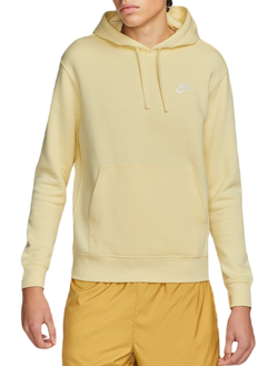 Мужская теннисная кофта Nike Sportswear Club Fleece Pullover Hoodie - alabaster/alabaster/white