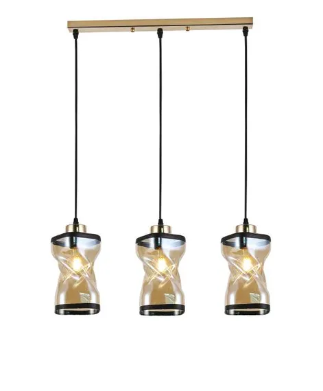 Светильник подвесной Rilon 06837/3L GOLD, 3×40 Вт, золотой
