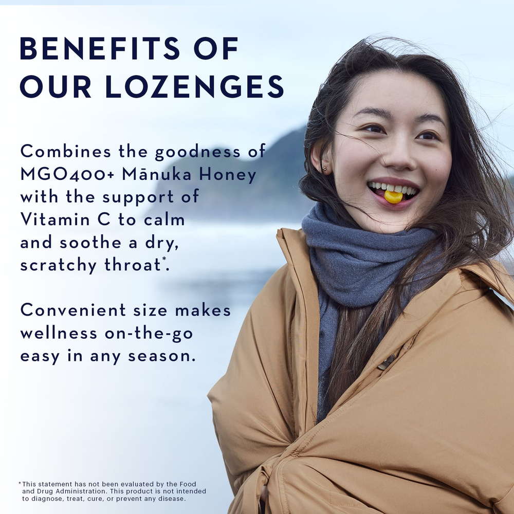 Manuka Health, Леденцы с медом Manuka, прополис, MGO 400+, 15 леденцов