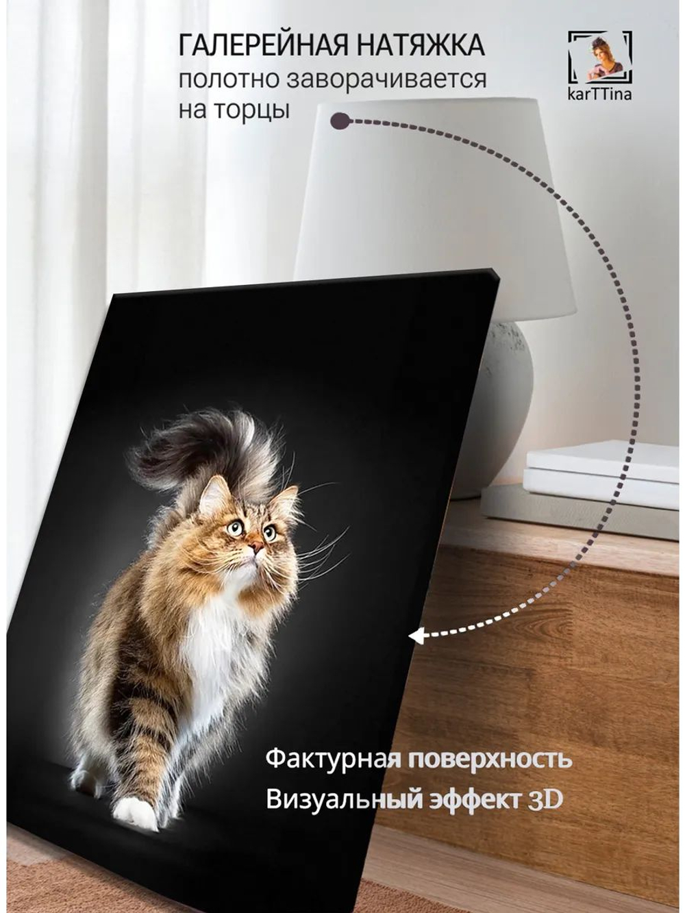 Картина "Король джунглей", для интерьера 50х70см 1шт., на деревянном подрамнике