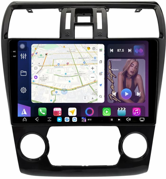 Магнитола для Subaru Levorg 1 VM 2014-2017 (без штатной КЗВ, рамка большая) - FarCar S500-TS20 монитор 9.5" 2K QLED на Android 14, Быстрейшая, CarPlay, 4G SIM-слот