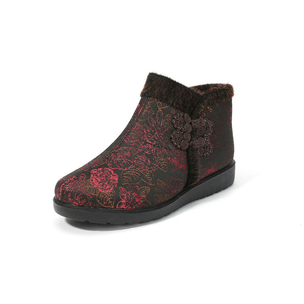 LAOMEIHUA High top Insulated Shoes Women"s Red