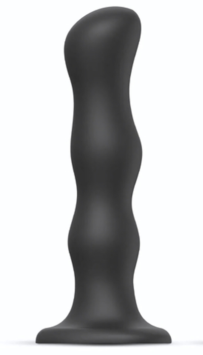 Черная насадка Strap-On-Me Dildo Geisha Balls size XL (Цвет: черный)