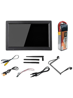 Hawkeye Captain X 3IN1,портативный монитор с разрешением 1024x600 и яркостью 1000 LUX,поддержка 1.2 ГГц/3.3 ГГц/5.8 ГГц (240 каналов),двойные приемники,DVR запись,автосканирование