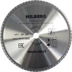 Диск пильный Hilberg Industrial Металл 305*25,4*72Т HF305