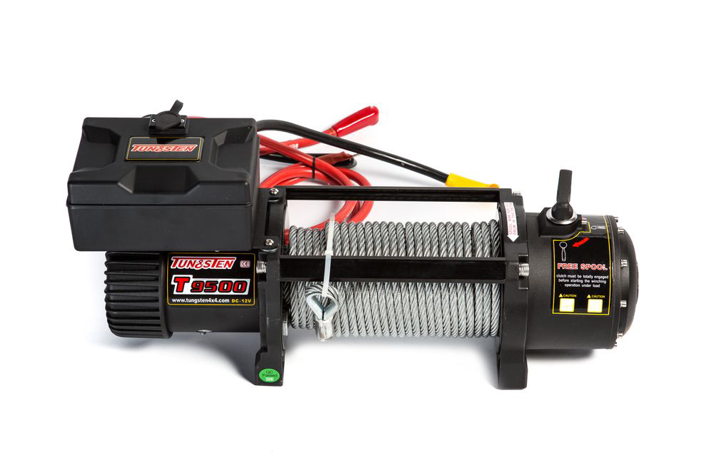 Лебедка Tungsten T9500 с тяговым усилием 9500 LB/4500 КГ, со стальным тросом