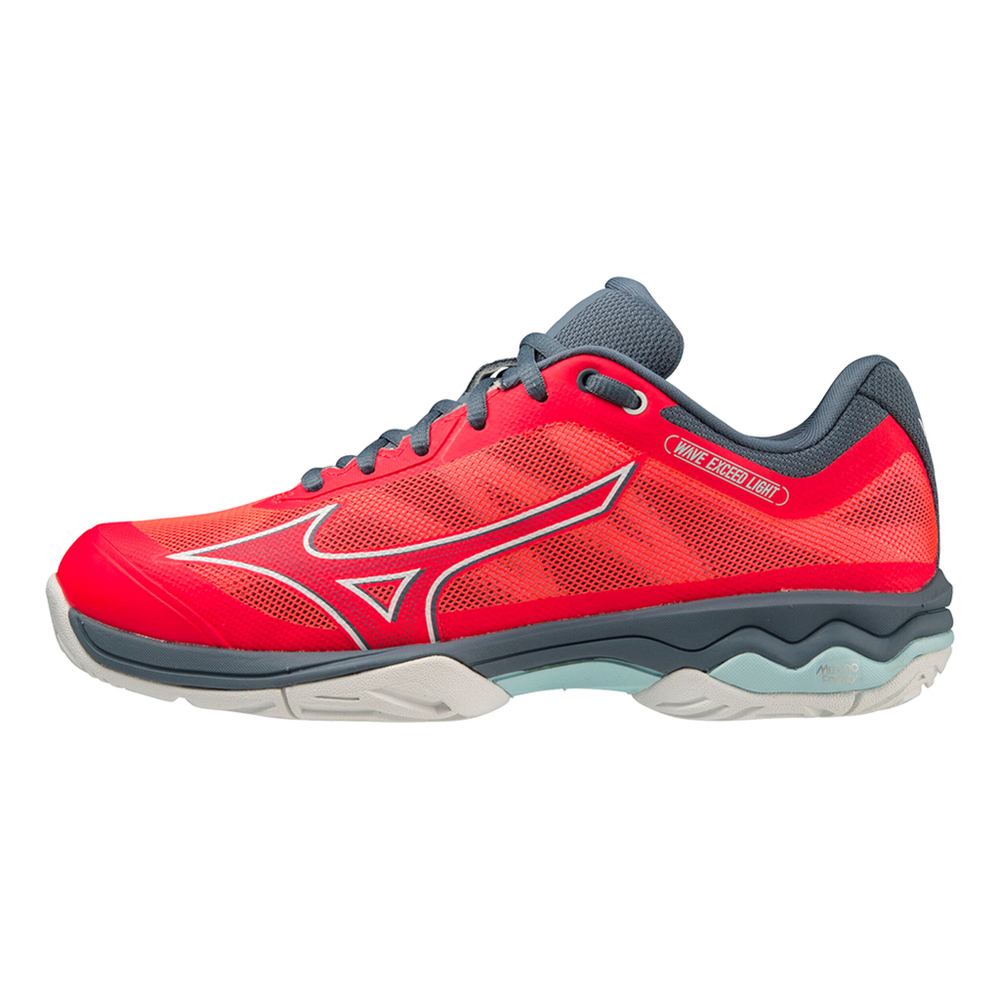 Женские теннисные кроссовки Mizuno Wave Exceed Light All Court Shoe Women - Coral, Blue