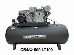 Компрессор поршневой 500.LT100 REMEZA (Белоруссия): 1400 л/мин., 10 бар, ресивер 500 л., 7,5 кВт, 380В, габариты без упак. 2000x615x1250 мм, 340 кг.