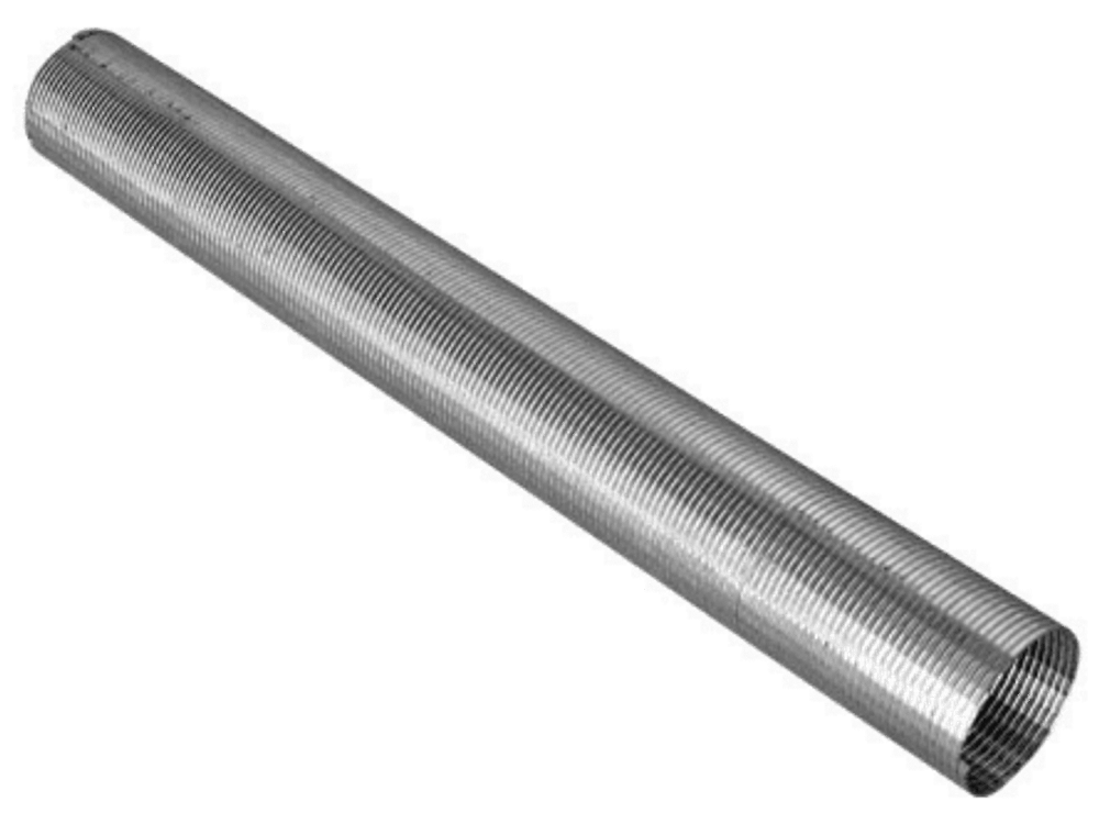 Металлорукав D=101-103мм, L=1м (гофра 100мм, оцинкованная)