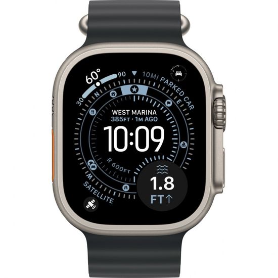 Умные часы Apple Watch Ultra 3 49 мм Natural Titanium Ocean Band Черный Black