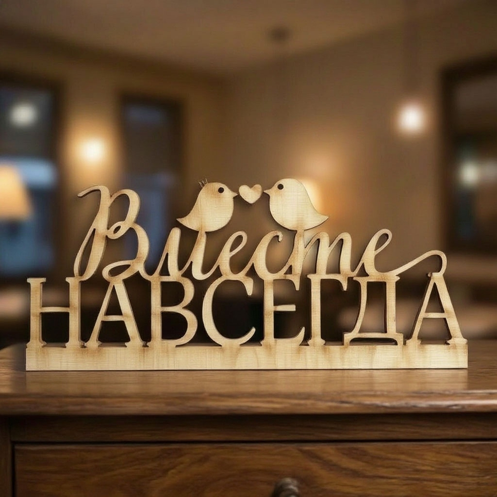 Деревянная заготовка Вместе навсегда