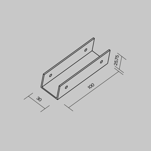 Коннектор прямой для профиля Maytoni Elasity IP O-TR001-SC180-W