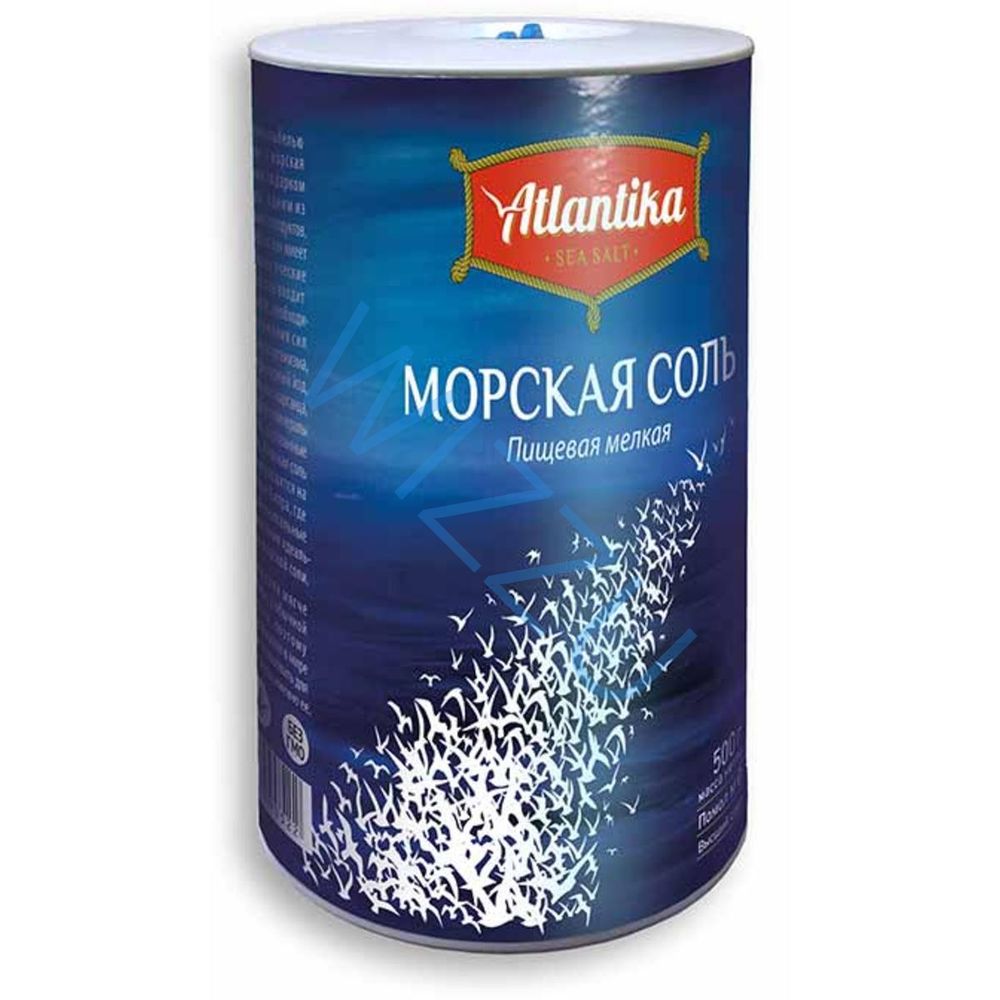 Соль морская пищ Атлантика туба 500г