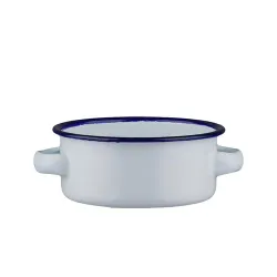 Кастрюля для подачи 11,3 см h4,7 см 350 мл круглая Blue Rim эмалированая сталь SUNNEX [1]