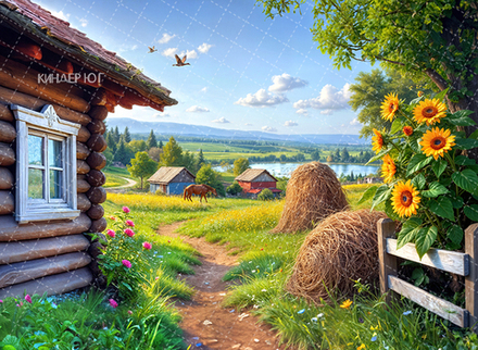 Фотофон "Русская деревня" арт. ФФ904-36