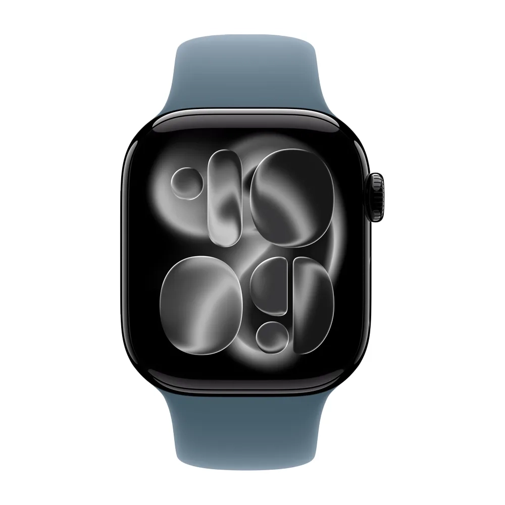 Умные часы Apple Watch Series 11 GPS, 42mm, Jet Black Aluminium Case with Anchor Blue Sport Band, S/M